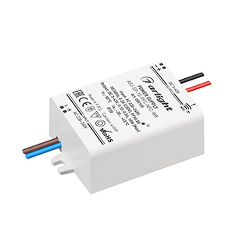 Фото №1  Arlight Блок питания ARJ-SP-10-PFC-NFC-WR (10W, 3-45V, 0.15-0.5A) ( IP20 Пластик, 5 лет)