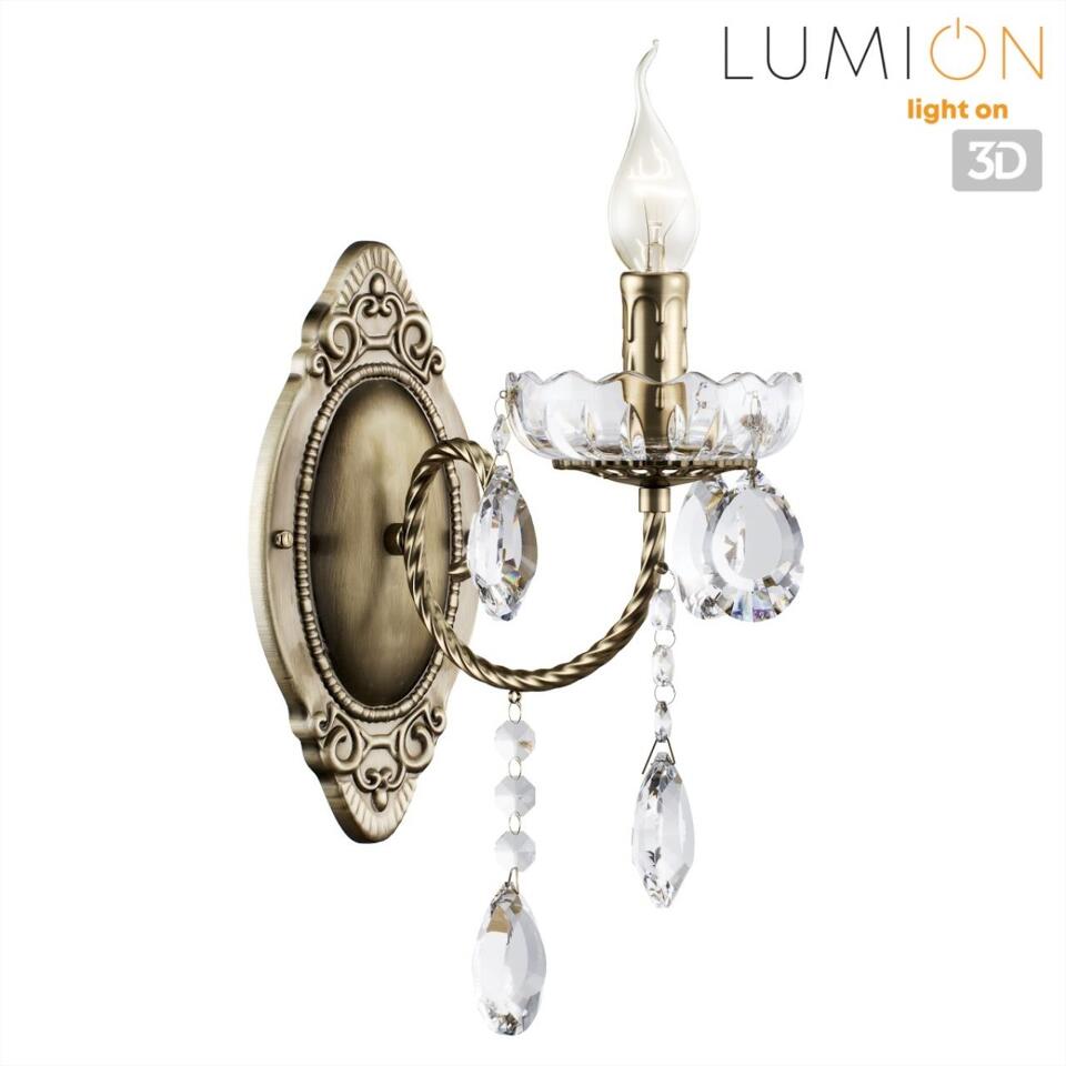 Фото №9  LUMION 8190/1W CLASSI LN26 094 античная бронза, металл/хрусталь Бра E14 1*40W 220V LINN
