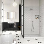 Превью фото №3  BD025BXX AQUAelite INstile настенный кронштейн для верхнего душа из латуни, 450 мм Вороненная сталь шлиф., PVD 59Q