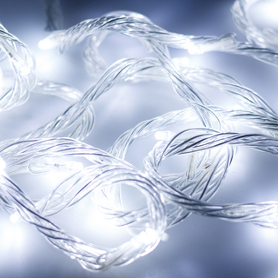 Фото №1  Ardecoled Светодиодная гирлянда ARD-STRING-HOME-10000-CLEAR-99LED-RUN WHITE (230V, 10.5W) ( IP20)