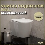 Превью фото №1  Унитаз Teymi Унитаз подвесной Solli Pro безободковый, сиденье микролифт T40202