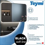Превью фото №2  Teymi Зеркало Solli Black Soft Line 100x70, LED подсветка, сенсор на взмах T20231S