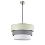 Превью фото №1  Подвесной светильник LUMION 8039/3 MODERNI LN26 187 никель/мятный/серый/белый, металл/текстиль Подвесной светильник Е27 3*60W 220V ILAIDA