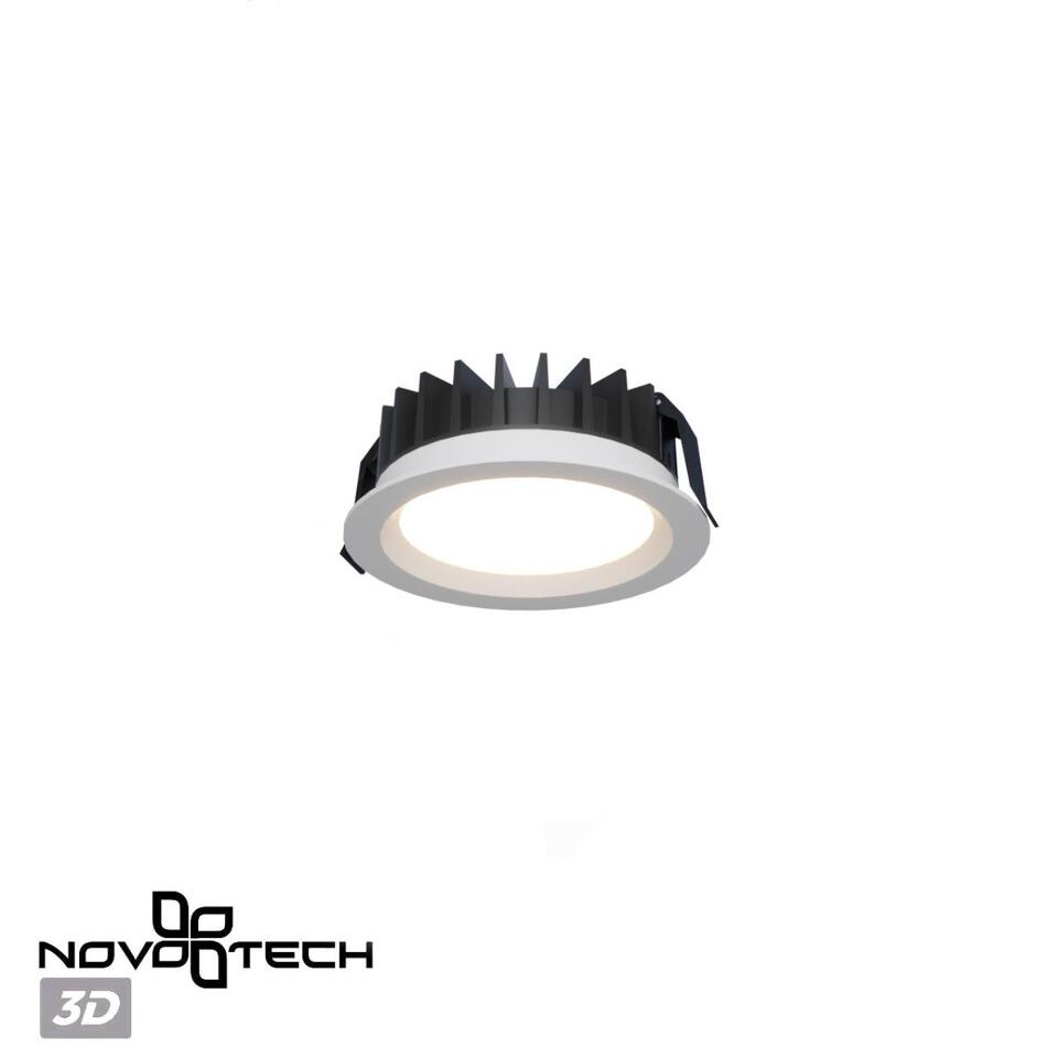 Фото №8  NOVOTECH 359846 WIR NT25 504 белый Светильник встраиваемый с переключателем цв. температуры IP44 LED 25W 220-240V 2700К\3200К\4000К FLUO