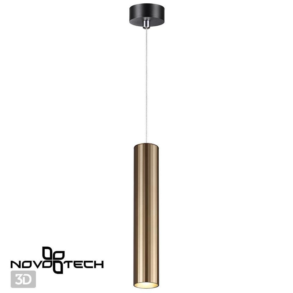 Фото №5  Подвесной светильник NOVOTECH 358989 OVER NT22 330 бронза светлая/черный Светильник светодиодный накладной, провод 2м IP20 LED 4000K 20W 220V ALBA