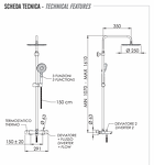Превью фото №2  Душевая система термостатическая с изливом Remer EQ34A8MPUFM25G