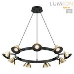 Превью фото №1  Подвесной светильник LUMION 8233/9 COMFI LN26 255 черный/золото, металл Подвесной светильник GU10 LED 9*7W 220V LAMINA