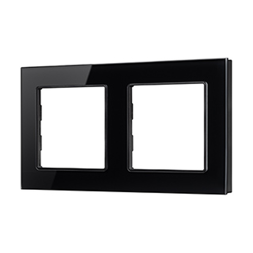 Фото №1  Рамка Arlight Рамка стеклянная FRM-GLARE-GS-2-BK ( -)
