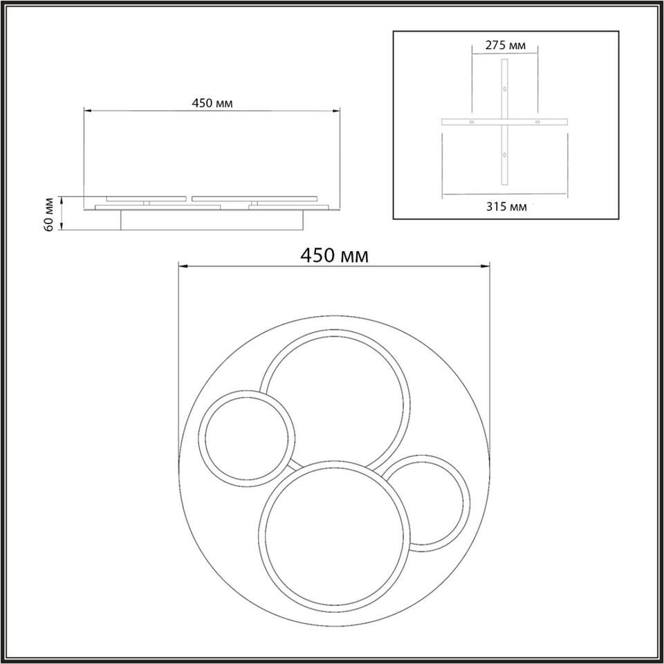 Фото №10  SONEX 7734/60L MITRA LED SN 602 Светильник металл/акрил/стекло/белый/под дерево LED 60Вт 3000-6500К D450 IP20 пульт ДУ PINE