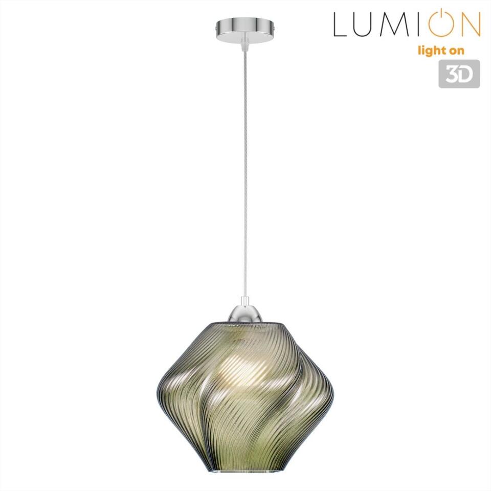 Фото №7  Подвесной светильник LUMION 8289/1A MODERNI LN26 371 хром/зеленый, металл/стекло Подвес E27 1*60W 220V TIDE