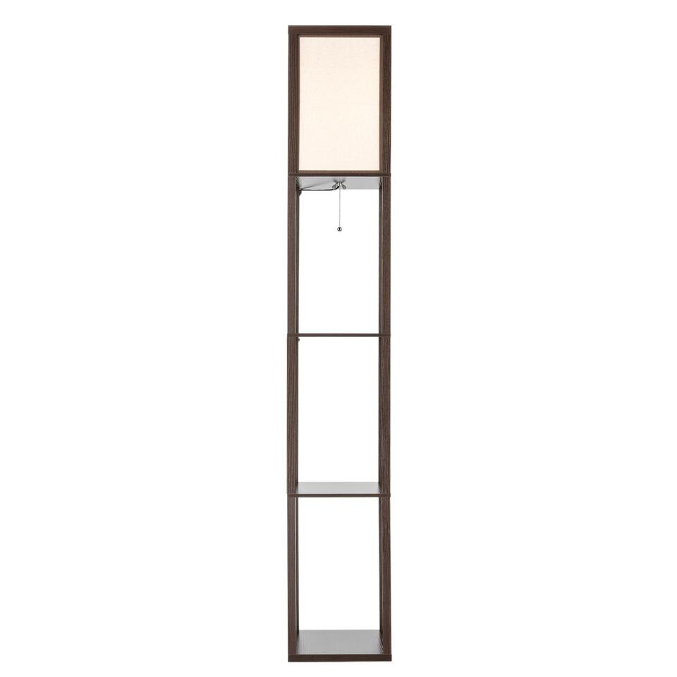 Фото №12  Торшер LUMION 8090/1F COMFI LN26 460 кофейный/белый, дерево/текстиль Торшер Е27 1*60W 220V PRACTIC
