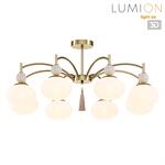 Превью фото №1  Люстра LUMION 8272/8C NEOCLASSI LN26 039 латунь/бежевый/белый, металл/керамика/стекло Люстра потолочная Е14 8*40W 220V GLORIYA