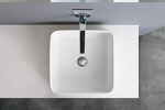 Превью фото №3  Раковина 40886 / PKU Althea Kuadro раковина накладная 40x40  Матовый белый Plus-Ton®
