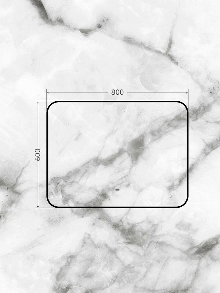Фото №4  Watersense Rita Black Soft Line 80x60, LED подсветка, сенсор на взмах W00919