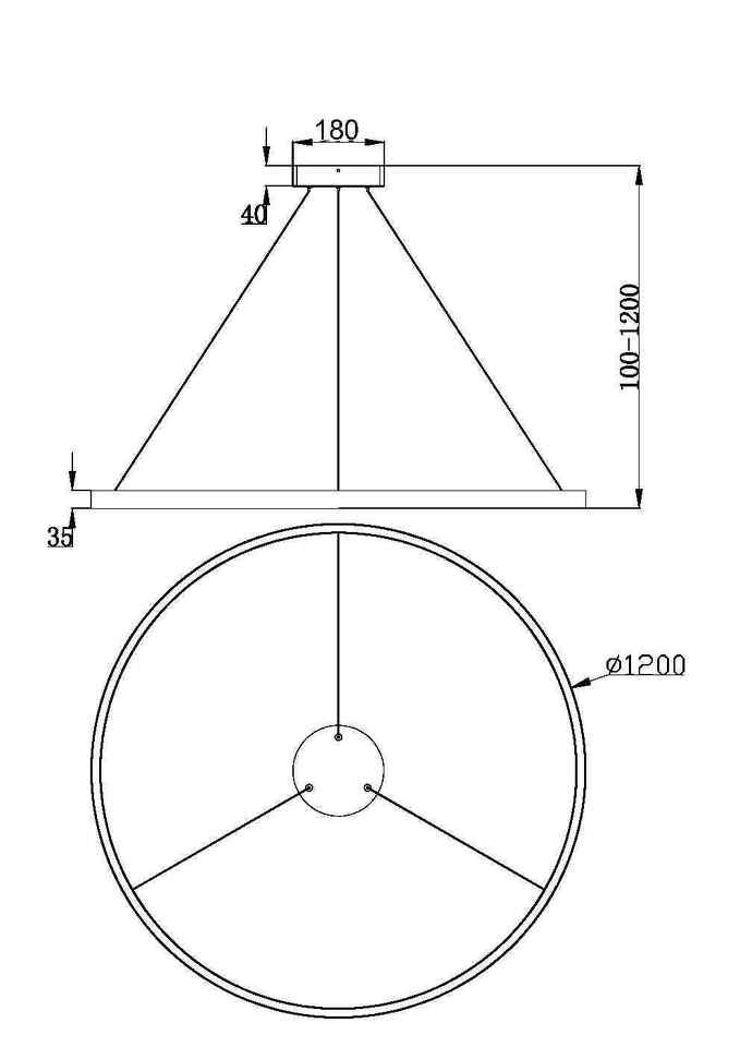 Фото №4  Подвесной светильник Подвесной светильник Maytoni MOD058PL-L65BS3K