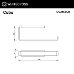 Превью фото №2  Полотенцедержатель WHITECROSS Cubo CU2456CR (хром)