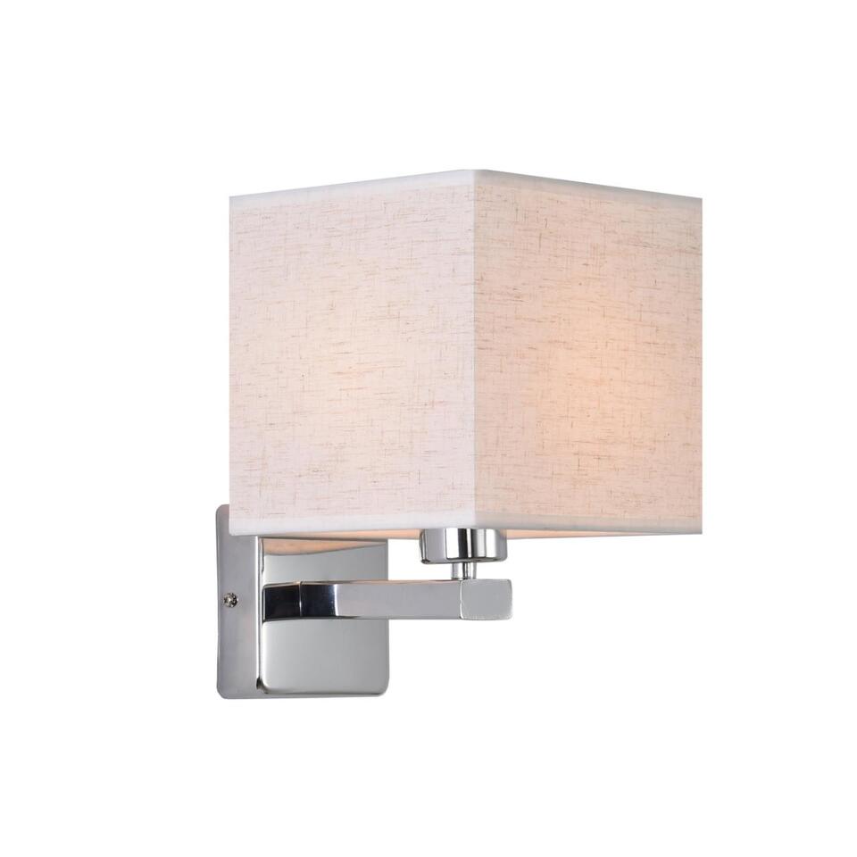 Фото №6  LUMION 8360/1W CLASSI LN26 522 хром/бежевый металл/текстиль Бра E27 60W 240V NORMAN