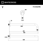 Превью фото №2  Кронштейн душевой настенный WHITECROSS Y1310CPB (брашированная медь)