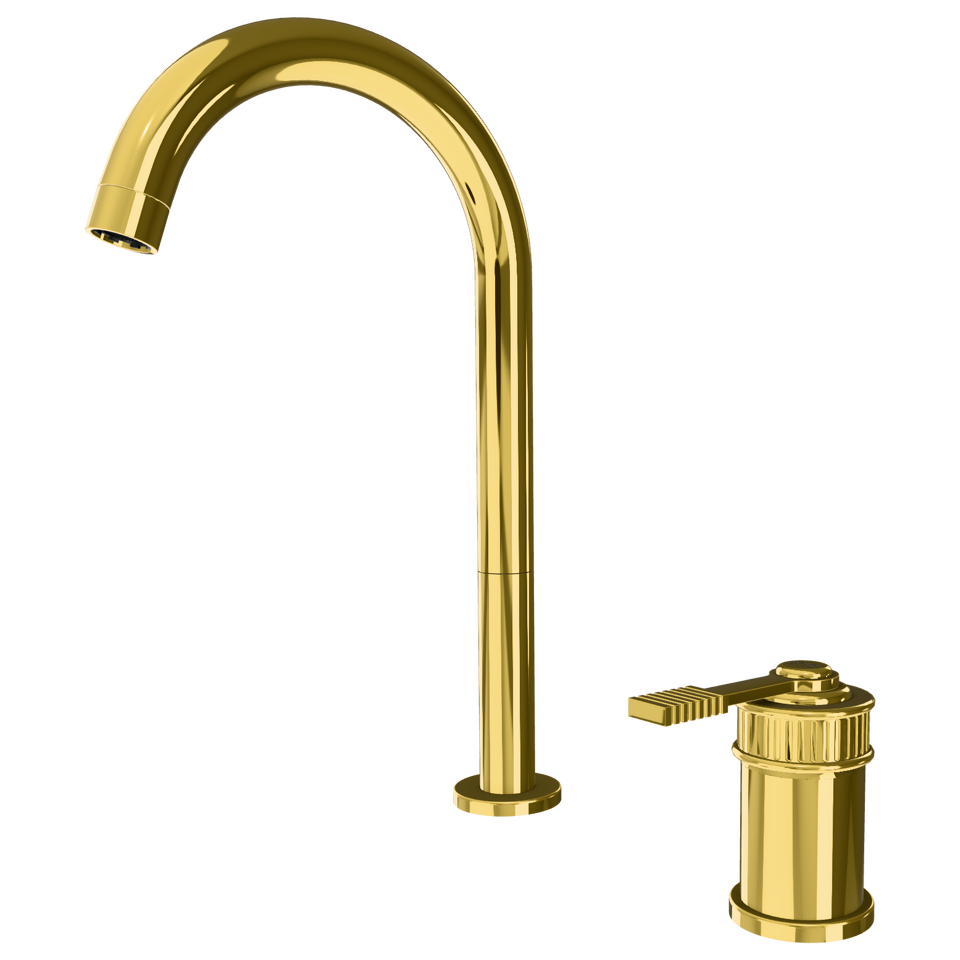 Фото №2  Смеситель для раковины Remer Atelier AL57LDO, золото глянцевое