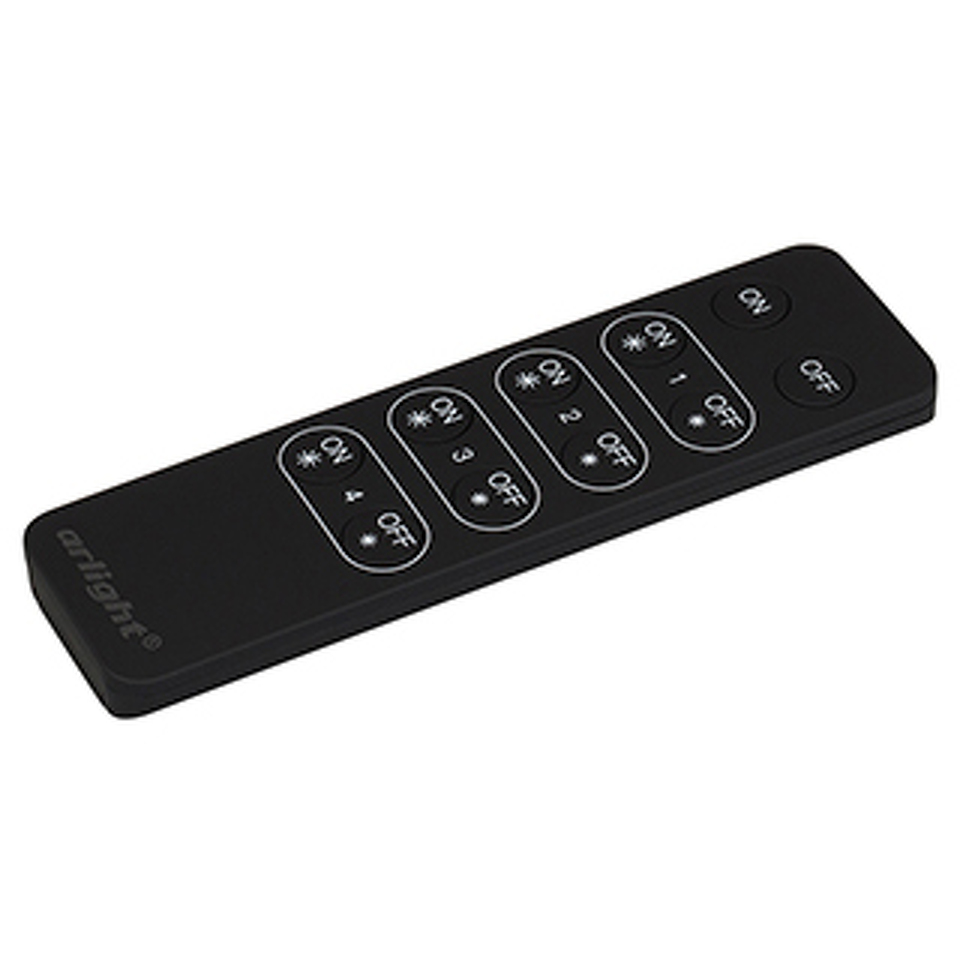 Фото №1  Arlight Пульт SR-2833K4 Black (диммер 4 зоны) ( IP20 Пластик, 3 года)