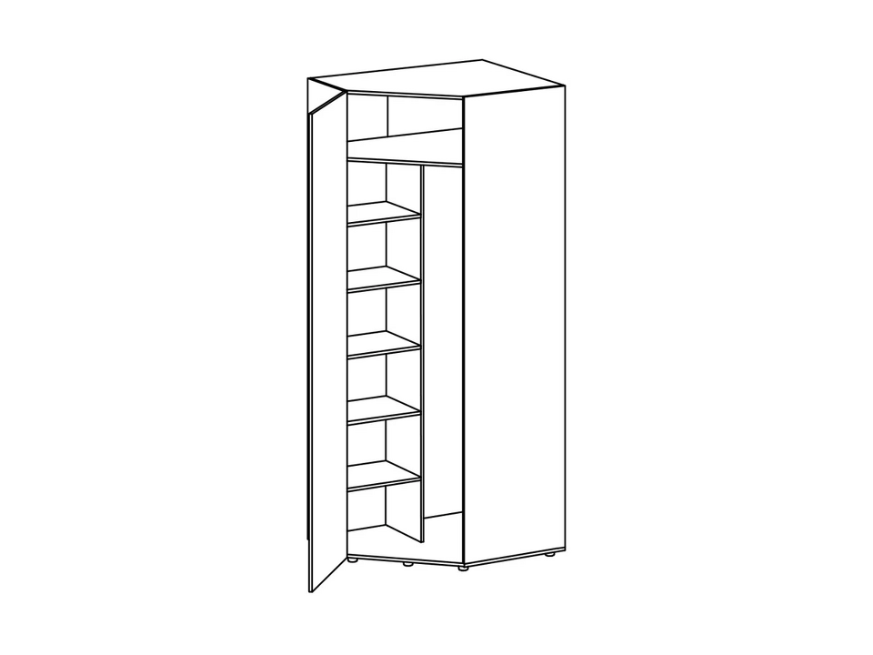 Фото №4  Шкаф OGOGOHOME Шкаф угловой Modus правый
