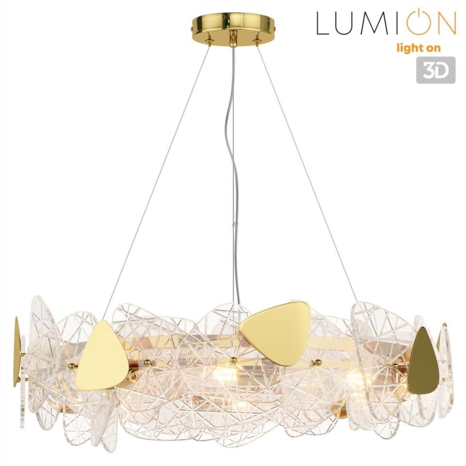 Фото №6  Люстра LUMION 6582/8 NEOCLASSI LN26 195 золотой/прозрачный, золотой металл/стекло, металл Люстра подвесная E14 8*40W 220V QUEENY