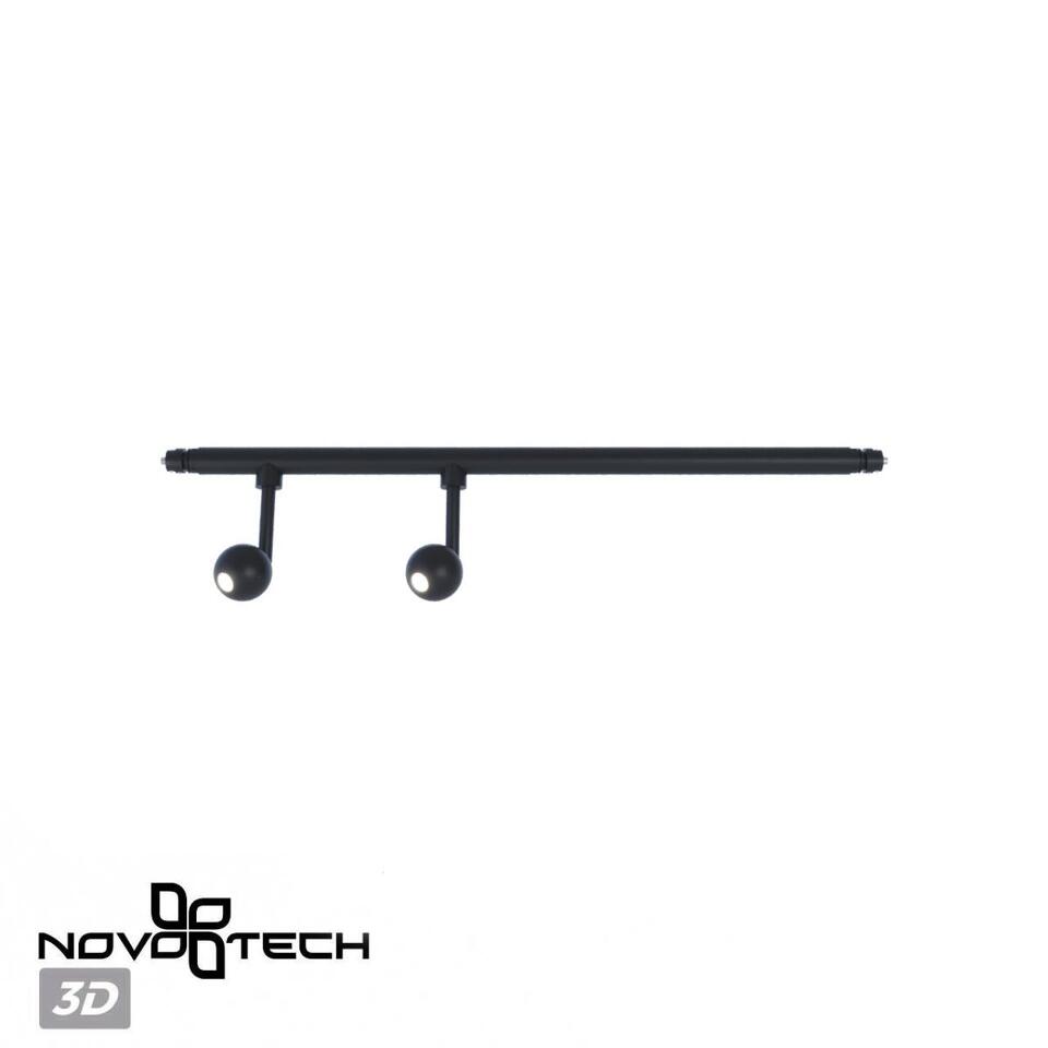 Фото №9  NOVOTECH 359376 KONST NT24 038 черный Светильник диммир. со сменой цв. температ. (управл. - пульт ДУ или прилож. Smart Life) IP20 LED 14W 48V 3000-6000К GLAT