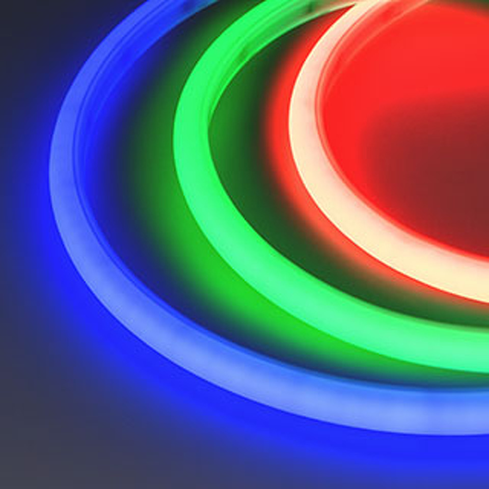 Фото №1  Arlight Лента герметичная MOONLIGHT-TOP-G120-16x15mm 24V RGB (12 W/m, IP67, 5m, wire x2) ( Вывод боковой, 3 года)