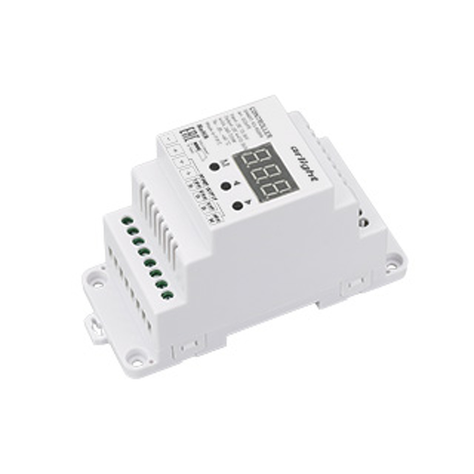 Фото №1  Arlight Контроллер SMART-K3-RGBW (12-36V, 4x5A, DIN, 2.4G) ( IP20 Пластик, 5 лет)