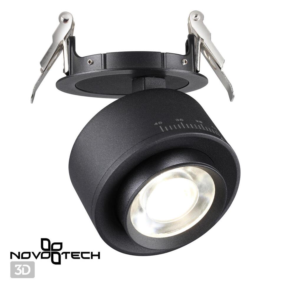 Фото №7  NOVOTECH 358944 SPOT NT22 456 черный Светильник встраиваемый светодиодный IP20 LED 4000К 18W 220V EDDY