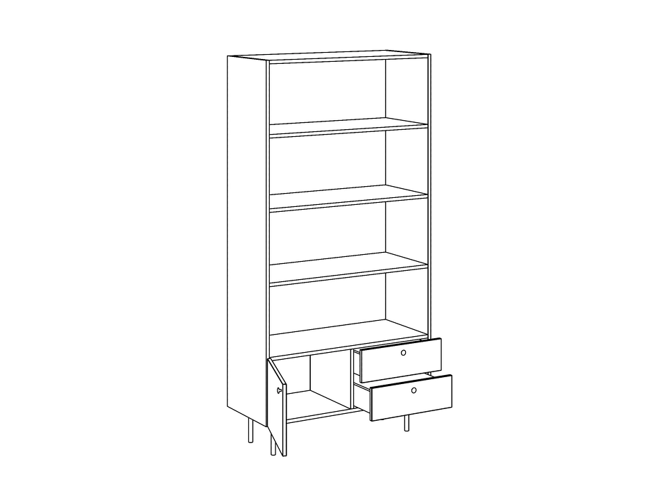 Фото №6  OGOGOHOME Стеллаж широкий Frida