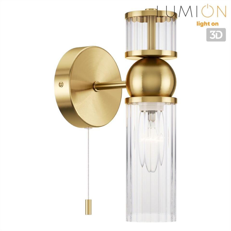 Фото №7  LUMION 8276/1W MODERNI LN26 161 латунь/прозрачный, металл/стекло Бра Е14 1*40W 220V DENVER