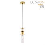 Превью фото №1  Подвесной светильник LUMION 8276/1A MODERNI LN26 162 латунь/прозрачный, металл/стекло Подвес Е14 1*40W 220V DENVER
