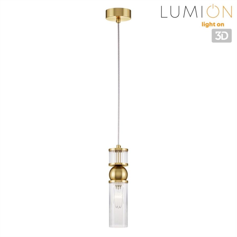 Фото №7  Подвесной светильник LUMION 8276/1A MODERNI LN26 162 латунь/прозрачный, металл/стекло Подвес Е14 1*40W 220V DENVER