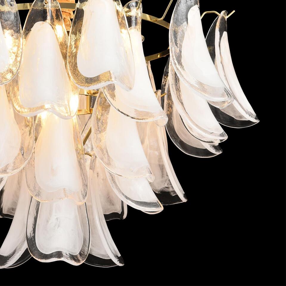 Фото №8  Люстра LUMION 8385/9 NEOCLASSI LN26 141 золото/белый, металл/стекло Люстра E14 9*40W 220V PLUME