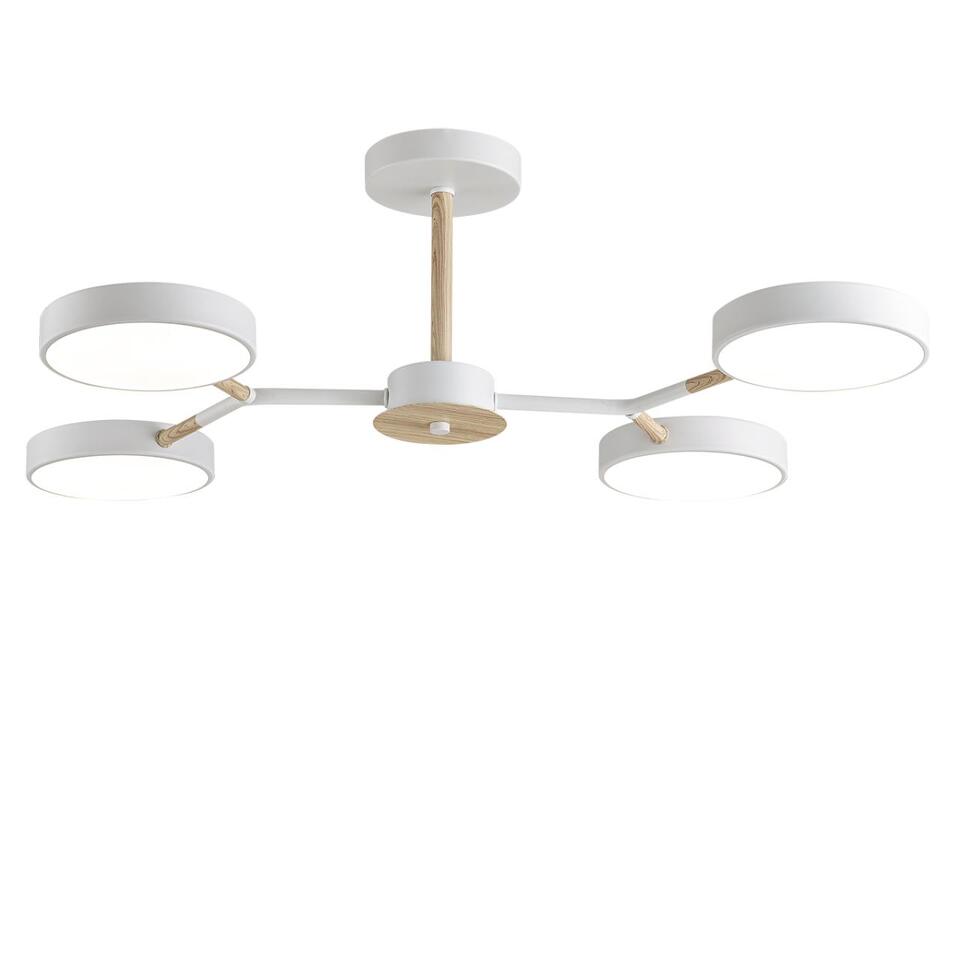 Фото №3  Люстра LUMION 5652/72CL LEDIO LN26 347 белый, дерево Люстра потолочная LED 72W  3000/4000/6000К 220V BRAD