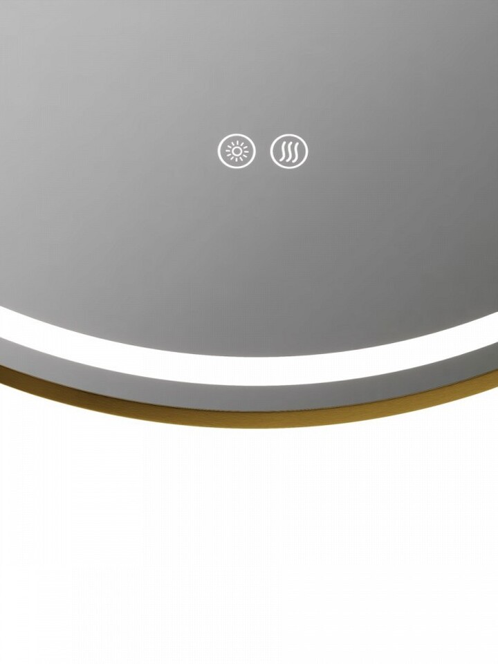 Фото №32  Watersense Зеркало Lina Supernova Gold D80, LED подсветка, сенсор, антипар T20123