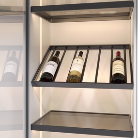 Фото Duslar Полка WINERY для бутылок с подсветкой, ширина 567 мм, глубина 370 мм, антрацит