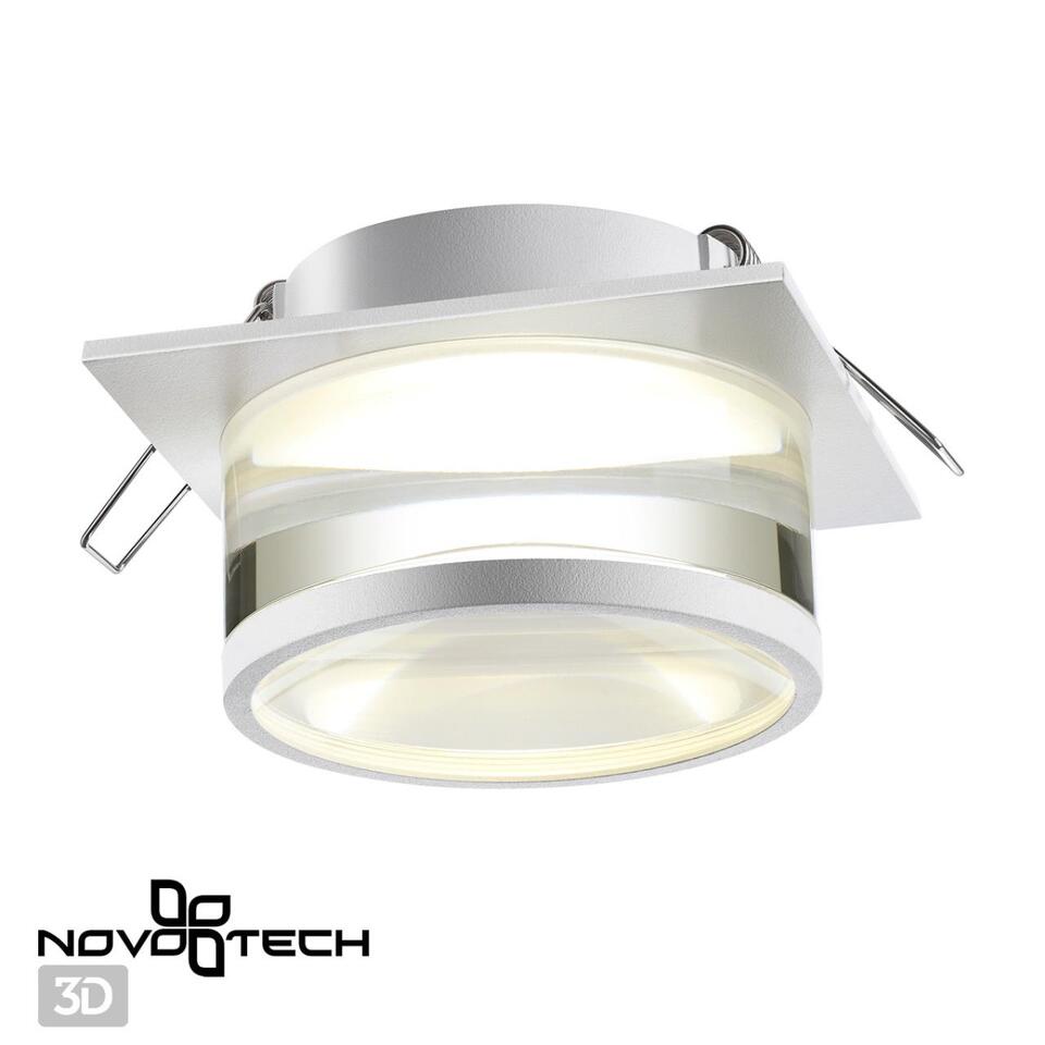Фото №3  NOVOTECH 370917 SPOT NT22 512 белый Светильник встраиваемый IP20 GU10 9W 220V GEM