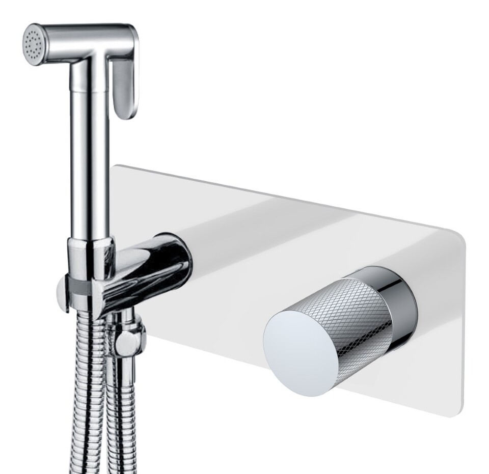 Фото №2  Boheme Смеситель гигиенический STICK WHITE TOUCH CHROME
