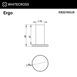 Превью фото №2  Крючок WHITECROSS Ergo ER2216GLB (брашированное золото)