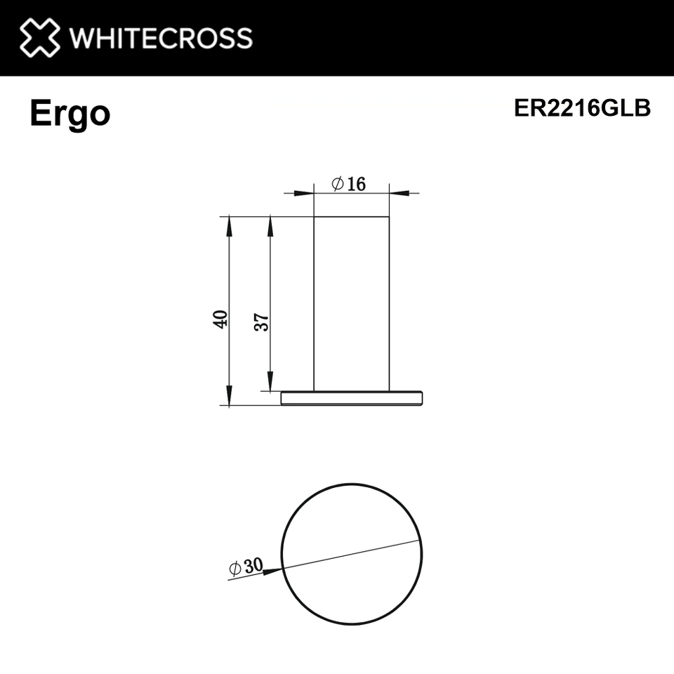 Фото №2  Крючок WHITECROSS Ergo ER2216GLB (брашированное золото)