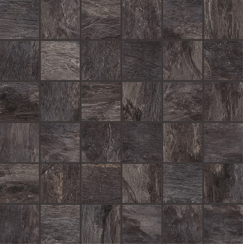 Фото №1  Мозаика REX Мозаика ARDOISE NOIR MOSAICO 5x5 GRIP 30x30
