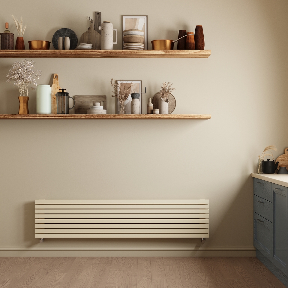 Фото №3  Радиатор Asthetik  40 H 40x40 1250 -7, Низ право, 9005 RAL черный мат