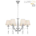 Превью фото №1  Люстра LUMION 8316/6 CLASSI LN26 058 хром/белый, металл/хрусталь/текстиль Люстра E14 6*40W 220V MAGDA