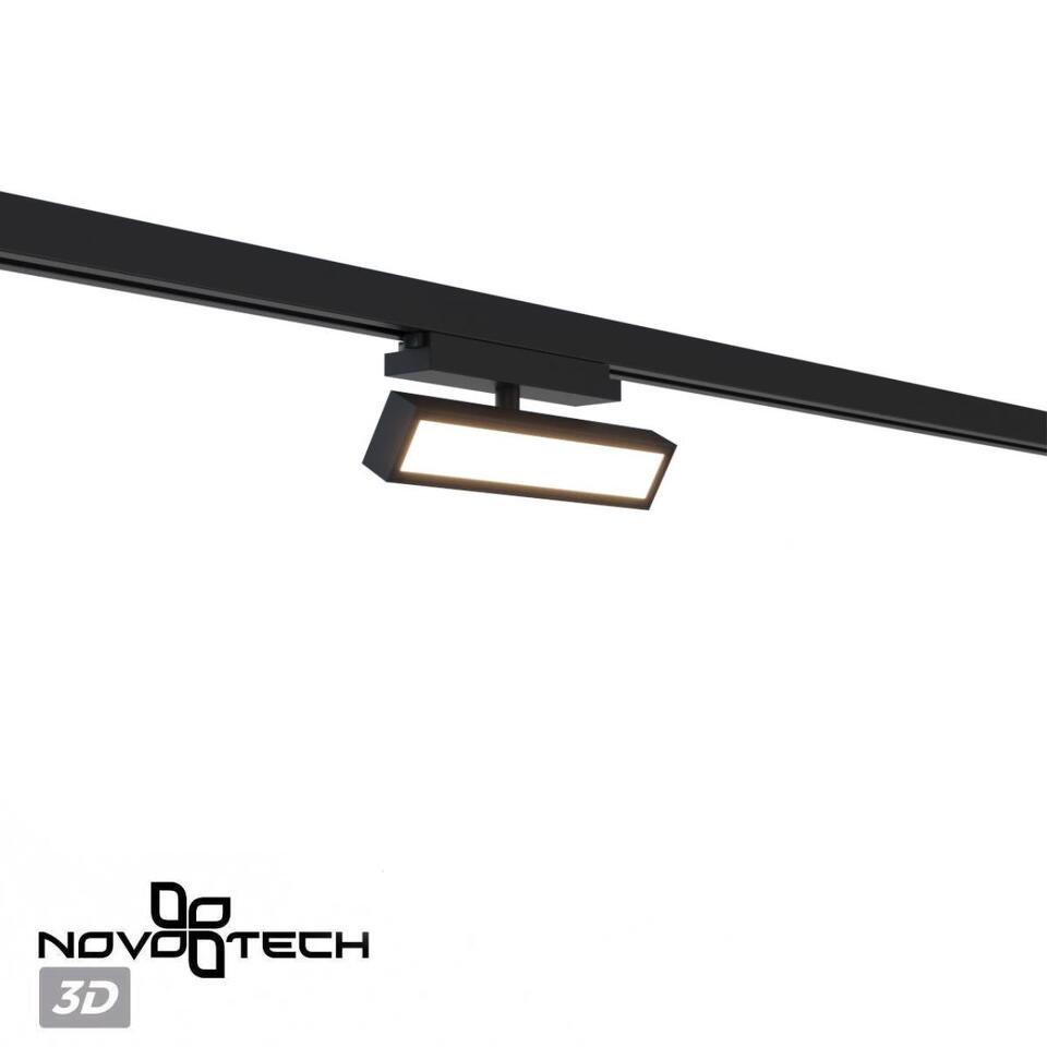 Фото №7  NOVOTECH 359777 PORT NT25 260 черный Светильник однофазный трехжильный трековый с переключ. цв. температуры IP20 LED 12W 180-265V 2700К/3200К/4000К STRATUS