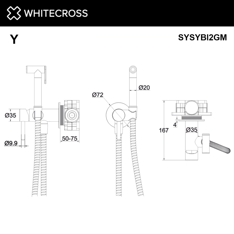 Фото №3  Внешняя часть WHITECROSS SYSYBI2GM (оружейная сталь)