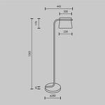 Превью фото №4  Торшер Напольный светильник (торшер) Maytoni MOD170FL-L8BS3K