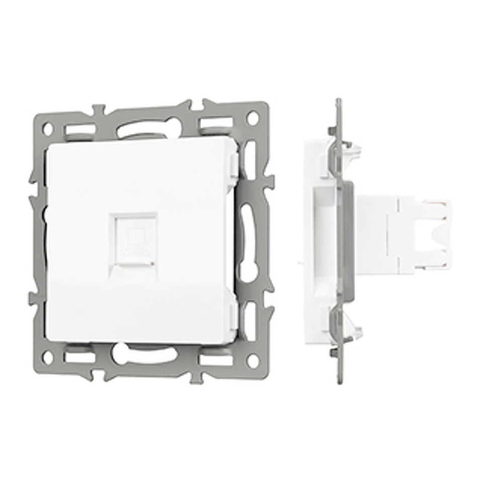 Фото №1  Розетка Arlight Механизм компьютерной розетки SCT-MPC1-PL-WH (RJ-45, CAT6) ( -)