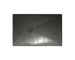 Превью фото №1  UPC812 / UPCM812 Althea душевой поддон 80х120, 3 см  Матовый черный Plus-Ton®